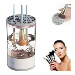 URZĄDZENIE MASZYNA DO CZYSZCZENIA MYCIA PĘDZLI DO MAKIJAŻU PRZEZROCZYSTE 