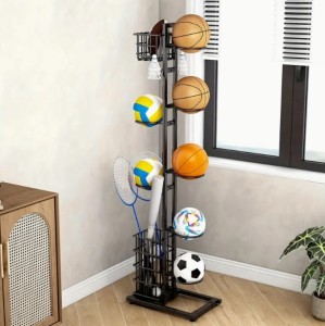 STOJAK NA 7 PIŁEK PRZECHOWYWANIE WIELOPOZIOMOWY KOSZ ORGANIZER ART SPORTOWY