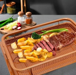 TACA DO PIECZENIA Z KOSZEM DO GRILLOWANIA DO PIEKARNIKA STAL NIERDZEWNA