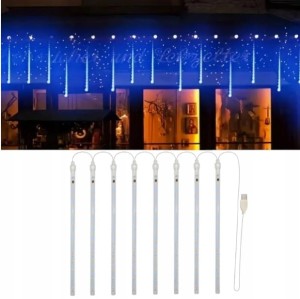 Girlanda łańcuch świetlny Deszcz Meteorytów NIEBIESKI