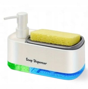 Dozownik do mydła i płyn do naczyń gąbka 4w1