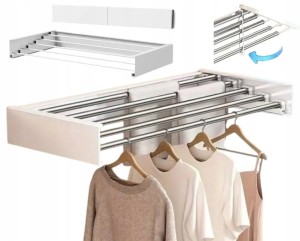 Suszarka ścienna na pranie składana do ubrań na bieliznę MOCNA DUŻA SOLIDNA