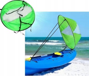 ŻAGIEL DO DESKI SUP KAJAKA PONTONU SUPA ŻAGIEL SKŁADANY ZIELONY