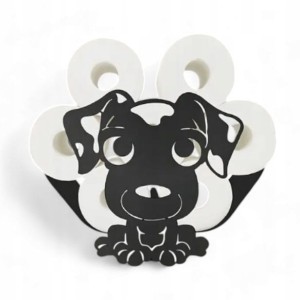 UCHWYT STOJAK WIESZAK NA PAPIER TOALETOWY OZDOBNY METALOWY POJEMNIK PIESEK