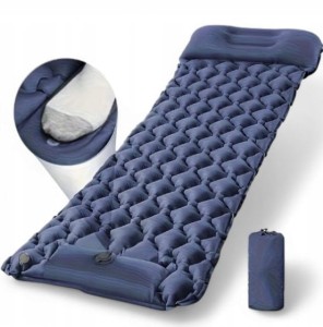 Materac samopompujący turystyczny kempingowy z wbudowaną pompką 190x60