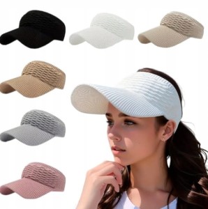 DASZEK DAMSKI PRZECIWSŁONECZNY PLAŻOWY CZAPKA Z DASZKIEM NOWOŚĆ BIAŁY