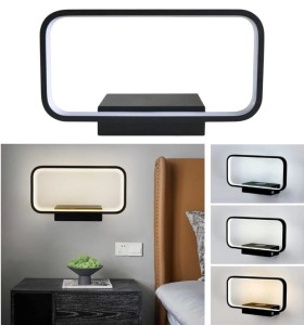 Lampa ścienna kinkiet LED GaRcan nowoczesna lampka nocna CZARNA USB