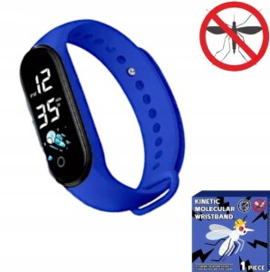 ULTRADZWIĘKOWA OPASKA BRANSOLETKA ZEGAREK PRZECIW KOMAROM NA KOMARY KRÓLEWS