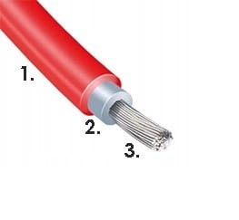 Przewód kabel solarny 4mm 1x4mm2 0,6/1kV czerwony