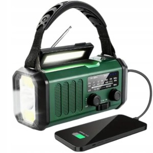 RADIO AWARYJNE SOLARNE LATARKA POWERBANK 10000mAh AM/FM/NOAA SOS USB