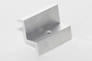 Klema końcowa 30mm Dł: 50mm anodowana srebrna