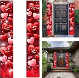 Zestaw 2 Banerów Walentynkowych 30×180 cm baner Walentynki Serce Miłość