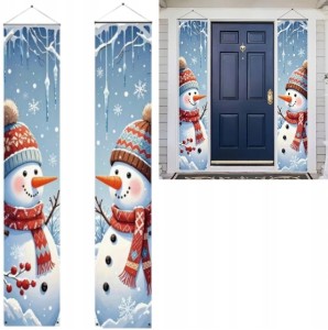 Baner świąteczny zestaw Bałwan 180×30cm dekoracja na drzwi Święta Boże N
