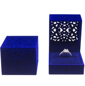 Pudełko na pierścionek zaręczynowy ślub prezent zaręczyny RETRO obrączkę