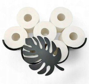 UCHWYT STOJAK WIESZAK NA PAPIER TOALETOWY OZDOBNY METAL POJEMNIK MONSTERA
