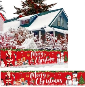 Baner świąteczny Boże Narodzenie 50x300cm na ogrodzenie taras M. Christmas