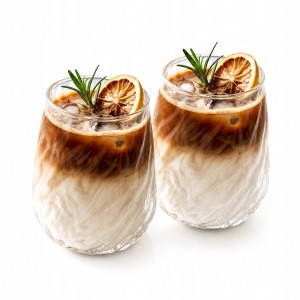 Szklanki WAVE 480 ml 2 szt. do Kawy Latte Drinków Soków Falowane Szkło