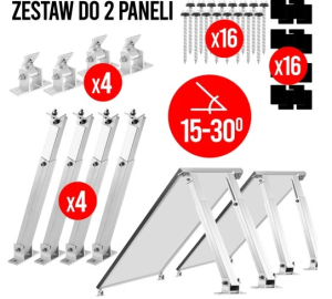 Uchwyt regulowany do dachówki na 2 panele